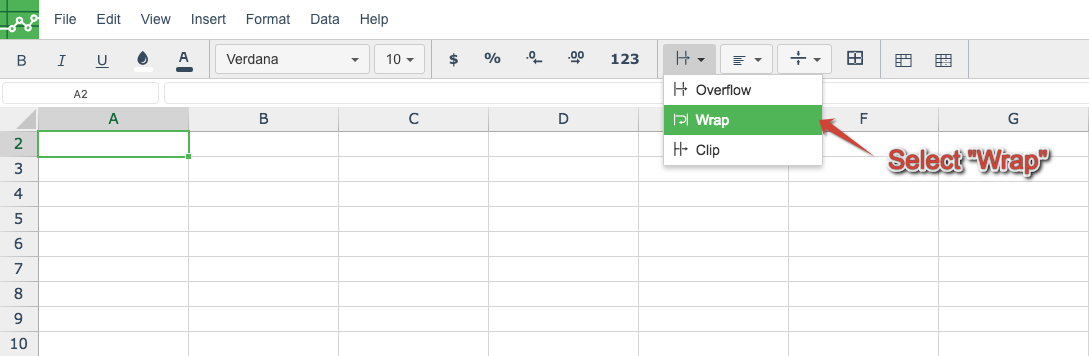 How to add a new line in a cell